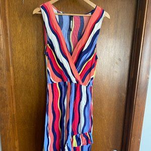 Striped midi dress